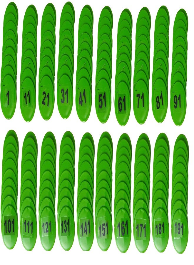 موريل عملات معدنية بلاستيكية من موريل بأرقام من 1 إلى 200، (العبوة 1) 200 عملة معدنية. - Image 1